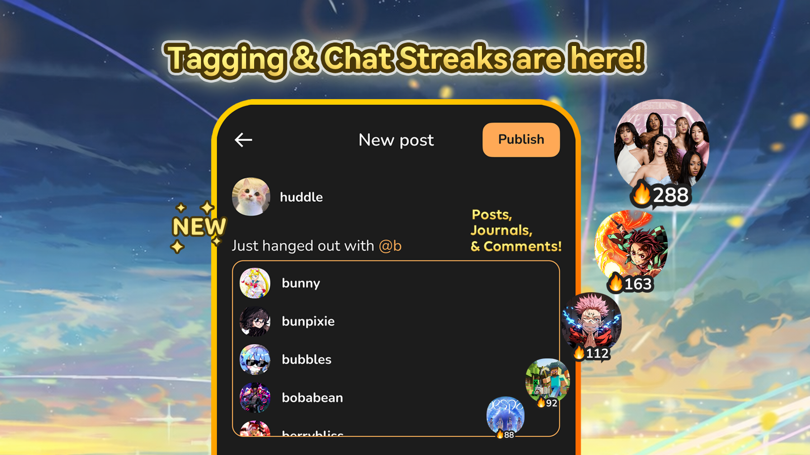 Tagging, Chat Streaks, and More